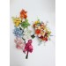 Bright Orange, Magenta, Pink & Yellow Bridal Bouquet | Summer Wildflower Faux Wedding Flowers