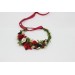 Flower Crown with Poppies, Daisies, and Berries | Woodland Hair Wreath for Flower Girl