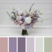 Lilac, White & Blush Pink Bridal Bouquet | Pastel Wildflower Faux Wedding Flowers