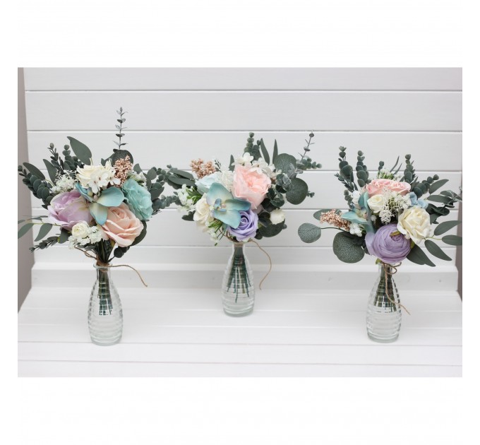 Custom order in blush pink, lilac and turquoise colors for Lisa