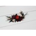 Flower Comb in Black, Rust & Gold Color Scheme | Bridal and Bridesmaid Floral Comb for Gothic Wedding