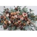 Beige, Brown & Eucalyptus Greenery Wedding Arch Arrangement | Faux Floral Archway for Wedding