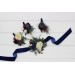 Wedding Boutonnieres and Wrist Corsage in Purple, Ivory, Emerald, Burgundy & Navy Blue
