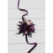 Wedding Boutonnieres and Wrist Corsage in Purple, Fuchsia, Pink & Black – Elegant Flower Accessories