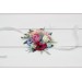 Colorful Wedding Boutonnieres in Orange, Peach, Dusty Blue, Ivory & Pink | Wildflower Buttonholes