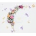 Set of 7 Colorful Flower Hair Pins | Peach, Lilac, Pink, Dusty Blue Wildflowers | Bridesmaid Gift