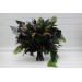 Moody Forest Green and Black Gold Bridal Bouquet for Gothic or Halloween Weddings