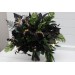 Moody Forest Green and Black Gold Bridal Bouquet for Gothic or Halloween Weddings