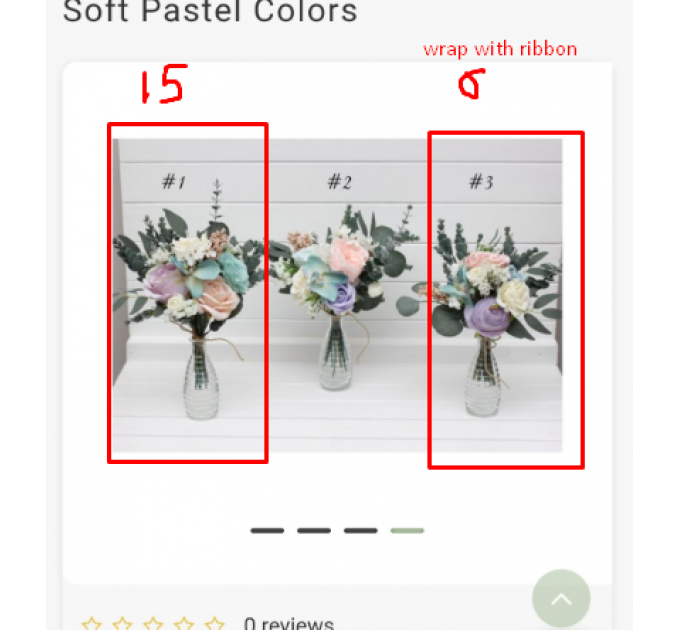 Custom order in blush pink, lilac and turquoise colors for Lisa