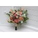 Dusty Rose, Olive, Beige & Brown Bridal Bouquet – Elegant Faux Blooms for Bride and Bridesmaids