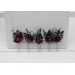 Set of 5 Black, Purple & Magenta Flower Hair Pins – Bold Wedding Hair Accessories & Bridesmaid Gifts