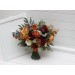 Rust, Burgundy & Ivory Wedding Bouquets – Faux Floral Elegance for Bride and Bridesmaids