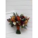 Rust, Burgundy & Ivory Wedding Bouquets – Faux Floral Elegance for Bride and Bridesmaids