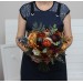 Rust, Burgundy & Ivory Wedding Bouquets – Faux Floral Elegance for Bride and Bridesmaids