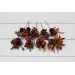 Set of 10 Burgundy, Orange & Purple Bobby Pins with Sunflowers – Wedding Hair Accessories & Bridesmaid Gifts