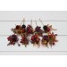 Set of 10 Burgundy, Orange & Purple Bobby Pins with Sunflowers – Wedding Hair Accessories & Bridesmaid Gifts