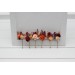 Set of 6 Burnt Orange, Red & Burgundy Flower Hair Pins – Wedding Hair Accessories & Bridesmaid Gifts