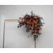 Flower Arch Arrangement in Teal, Rust, Burgundy & Gold | Faux Floral Archway for Wedding