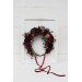 Burgundy dusty rose peach flower crown. Hair wreath. Flower girl crown. Wedding flowers. 0501