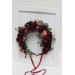 Burgundy dusty rose peach flower crown. Hair wreath. Flower girl crown. Wedding flowers. 0501