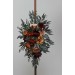  Flower arch arrangement in rust burgundy cinnamon  colors.  Arbor flowers. Floral archway. Faux flowers for wedding arch. 0044