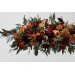  Flower arch arrangement in rust burgundy cinnamon  colors.  Arbor flowers. Floral archway. Faux flowers for wedding arch. 0044