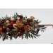  Flower arch arrangement in rust burgundy cinnamon  colors.  Arbor flowers. Floral archway. Faux flowers for wedding arch. 0044
