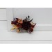 Flower comb in rust burgundy cinnamon color scheme. Wedding accessories for hair. Bridal flower comb. Bridesmaid floral comb. 0044