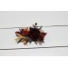 Flower comb in rust burgundy cinnamon color scheme. Wedding accessories for hair. Bridal flower comb. Bridesmaid floral comb. 0044