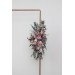 Mauve & Blush Pink Flower Arch Arrangement | Faux Floral Archway for Wedding