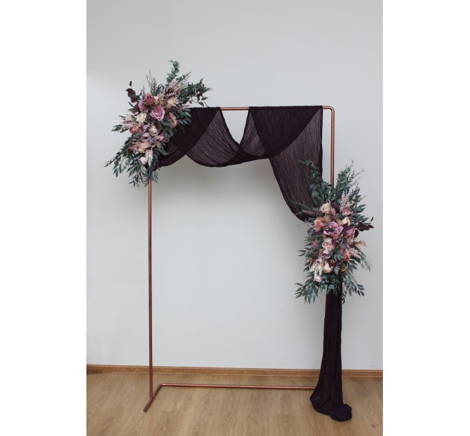 Mauve & Blush Pink Flower Arch Arrangement | Faux Floral Archway for Wedding