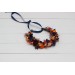 Orange burgundy navy blue  flower crown. Hair wreath. Flower girl crown. Wedding flowers. 0042