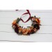 Rust burgundy cinnamon flower crown. Hair wreath. Flower girl crown. Wedding flowers. 0044