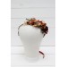 Rust burgundy cinnamon flower crown. Hair wreath. Flower girl crown. Wedding flowers. 0044