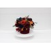 Rust orange burgundy navy blue centerpiece. Table decor. Wedding flowers in box. 0043
