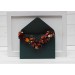 Set of 7 hair pins in orange burgundy navy blue color scheme. Hair accessories. Flower accessories for wedding. 0045