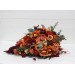 Wedding bouquets in rust burgundy cinnamon colors. Bridal bouquet. Cascading bouquet. Faux bouquet. Bridesmaid bouquet. 0044