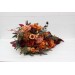 Wedding bouquets in rust burgundy cinnamon colors. Bridal bouquet. Cascading bouquet. Faux bouquet. Bridesmaid bouquet. 0044