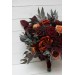 Wedding bouquets in rust burgundy cinnamon colors. Bridal bouquet. Cascading bouquet. Faux bouquet. Bridesmaid bouquet. 0044