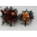 Wedding bouquets in rust burgundy cinnamon colors. Bridal bouquet. Cascading bouquet. Faux bouquet. Bridesmaid bouquet. 0044