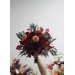 Wedding bouquets in rust burgundy cinnamon colors. Bridal bouquet. Cascading bouquet. Faux bouquet. Bridesmaid bouquet. 0044