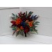 Wedding bouquets in rust orange burgundy navy blue colors. Bridal bouquet. Cascading bouquet. Faux bouquet. Bridesmaid bouquet. 0043