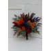 Wedding bouquets in rust orange burgundy navy blue colors. Bridal bouquet. Cascading bouquet. Faux bouquet. Bridesmaid bouquet. 0043