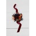  Wedding boutonnieres and wrist corsage  in rust orange burgundy navy blue color theme. Flower accessories. 0043