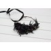 Gothic Flower Crown in Deep Purple, Black & Dark Green – Faux Hair Wreath for Weddings and Flower Girls