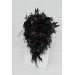 Cascading Bridal & Bridesmaid Bouquets – Gothic Faux Flowers in Deep Purple, Black & Dark Green
