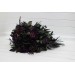 Cascading Bridal & Bridesmaid Bouquets – Gothic Faux Flowers in Deep Purple, Black & Dark Green