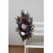 Aisle Flowers with Peacock Feathers – Burgundy, Navy, Gold & Pink Wedding Decor Accents