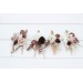 Beige, White & Brown Wedding Boutonnieres and Wrist Corsages – Neutral Faux Flower Accessories