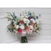 Wildflower Bridal & Bridesmaid Bouquets – Faux Blooms in White, Dusty Blue & Pink